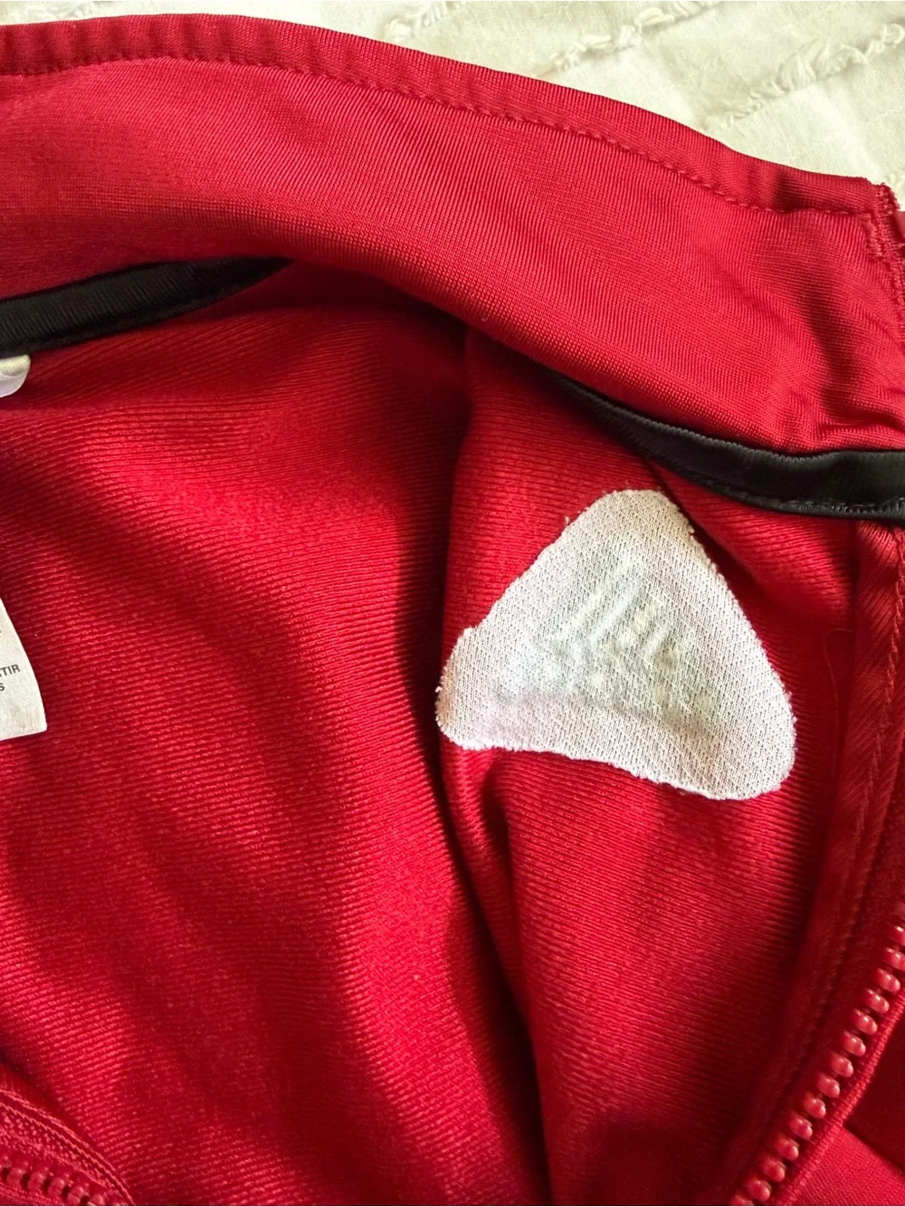 Adidas Baby 2 Piece Track Suit / Jogger Set Red w/ Black Stripes Size: 9 months
